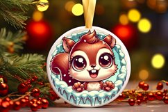 Round Christmas Ornament Sublimation|Clipart Product Image 1