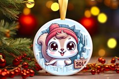 Round Christmas Ornament Sublimation|Clipart Product Image 1