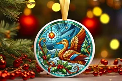 Round Christmas Ornament Sublimation|Clipart Product Image 2