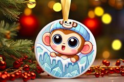 Round Christmas Ornament Sublimation|Clipart Product Image 2