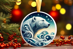 Round Christmass Ornament PNG Product Image 1