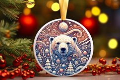 Round Christmas Ornament Sublimation|Clipart Product Image 1