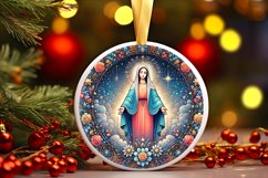 Round Christmas Ornament Sublimation|Clipart Product Image 1