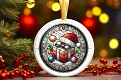 Round Christmas Ornament Sublimation|Clipart Product Image 2