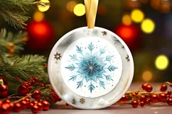 Round Christmas Ornament Sublimation|Clipart Product Image 1