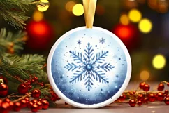 Round Christmas Ornament Sublimation|Clipart Product Image 1