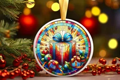 Round Christmas Ornament Sublimation|Clipart Product Image 2
