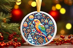 Round Christmas Ornament Sublimation|Clipart Product Image 2