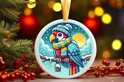Round Christmas Ornament Sublimation|Clipart Product Image 2