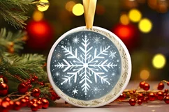 Round Christmas Ornament Sublimation|Clipart Product Image 3