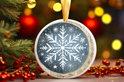 Round Christmass Ornament PNG Product Image 1