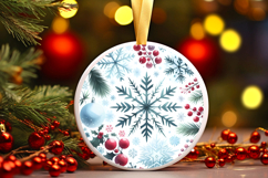 Round Christmass Ornament PNG Product Image 1