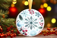 Round Christmass Ornament PNG Product Image 1
