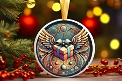 Round Christmas Ornament Sublimation|Clipart Product Image 2