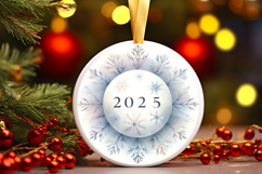 Round Christmass Ornament PNG Product Image 1