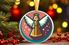 Round Christmas Ornament Sublimation|Clipart Product Image 2