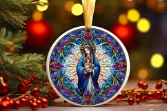 Round Christmas Ornament Sublimation|Clipart Product Image 2