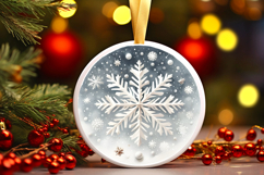 Round Christmass Ornament PNG Product Image 1