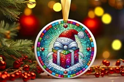 Round Christmas Ornament Sublimation|Clipart Product Image 2