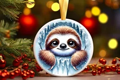 Round Christmas Ornament Sublimation|Clipart Product Image 1