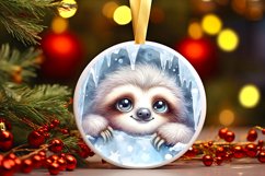 Round Christmas Ornament Sublimation|Clipart Product Image 1