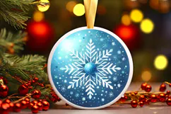 Round Christmass Ornament PNG Product Image 1