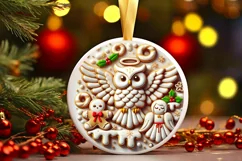 Round Christmas Ornament Sublimation|Clipart Product Image 2