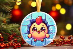 Round Christmass Ornament PNG Product Image 1