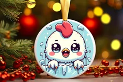 Round Christmas Ornament Sublimation|Clipart Product Image 1