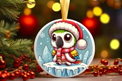 Round Christmas Ornament Sublimation|Clipart Product Image 2
