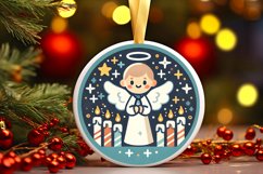Round Christmas Ornament Sublimation|Clipart Product Image 2