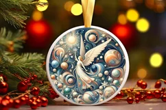Round Christmas Ornament Sublimation|Clipart Product Image 1