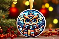 Round Christmas Ornament Sublimation|Clipart Product Image 1