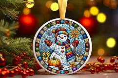 Round Christmas Ornament Sublimation|Clipart Product Image 2