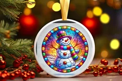 Round Christmas Ornament Sublimation|Clipart Product Image 2