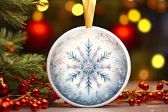Round Christmass Ornament PNG Product Image 1