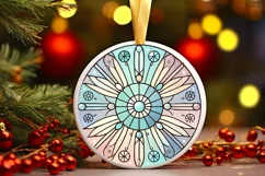 Round Christmas Ornament Sublimation|Clipart Product Image 2