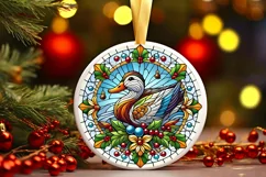 Round Christmas Ornament Sublimation|Clipart Product Image 2