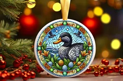 Round Christmas Ornament Sublimation|Clipart Product Image 2