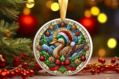 Round Christmas Ornament Sublimation|Clipart Product Image 2