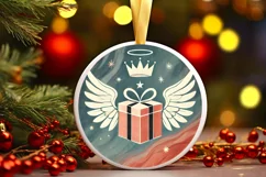 Round Christmas Ornament Sublimation|Clipart Product Image 2