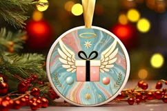 Round Christmas Ornament Sublimation|Clipart Product Image 2