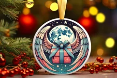 Round Christmas Ornament Sublimation|Clipart Product Image 2