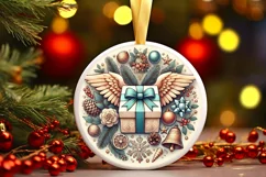 Round Christmas Ornament Sublimation|Clipart Product Image 2