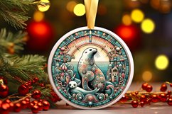 Round Christmas Ornament Sublimation|Clipart Product Image 1