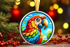 Round Christmas Ornament Sublimation|Clipart Product Image 2