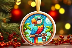 Round Christmas Ornament Sublimation|Clipart Product Image 2