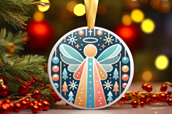 Round Christmass Ornament PNG Product Image 1