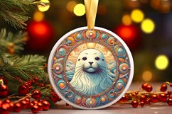 Round Christmas Ornament Sublimation|Clipart Product Image 1