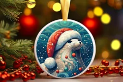 Round Christmas Ornament Sublimation|Clipart Product Image 1
